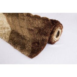 Tapete Quarto Sala Peludo Felpudo Degrade Marrom 2x2 - 4