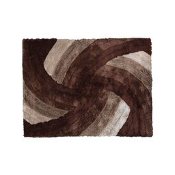 Tapete Quarto Sala Peludo Felpudo Degrade Marrom 2x2 - 1