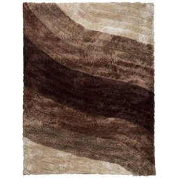 Tapete Shaggy 3D Onda Cor 02 Marrom 1 - 1