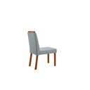 Ver imagem 4 de Conjunto Sala de Jantar Mesa Floripa e 4 Cadeiras Pérola Madeira Maciça Linho Cinza