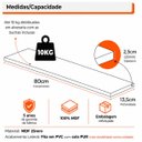 Ver imagem 3 de Kit de 2 Prateleiras 80cm MDF Branco - On Móveis
