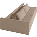 Ver imagem 7 de Sofá Ilha Modular para Sala 232cm com Puff Dublin K01 Veludo Bege - Lyam Decor