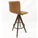 Ver imagem 5 de Kit 3 Banquetas Decorativa Jaque cor Canela Base Giratória Madeira - Poltronas do Sul