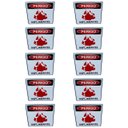 Ver imagem 1 de Kit Combo 10 Placa de Sinalização Perigo Inflamavel 20 X 30