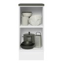 Ver imagem 4 de Balcão Armário de Cozinha 100% MDF 35 cm 1 Porta Branco Preto Acordes Madesa