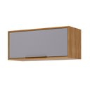 Ver imagem 1 de Armário Aéreo Geladeira Aurea 80 Cm 1 Porta Cinamomo/platina