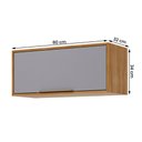 Ver imagem 3 de Armário Aéreo Geladeira Aurea 80 Cm 1 Porta Cinamomo/platina