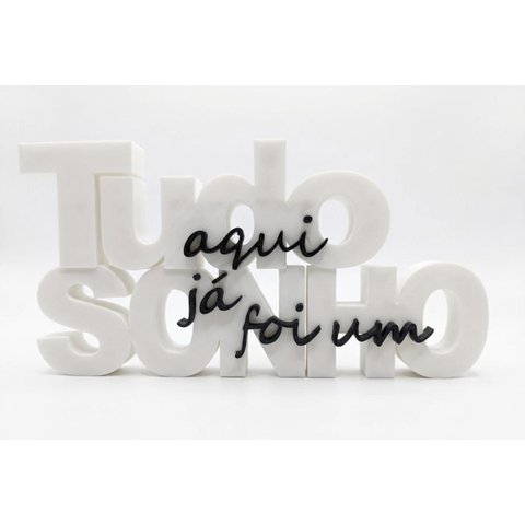 Letreiro Decorativo Tudo Aqui Já Foi Um Sonho - Decoração