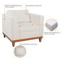 Ver imagem 4 de Kit 2 Poltronas Decorativa Europa Bouclé Branco - Amarena Móveis