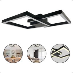 Plafon Sobrepor Case Led 40w 3000k Bivolt Preto - 2