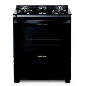 Fogão Brastemp 5 Bocas Preto com Mesa de Vidro e Turbo Chama - Bfs5Vce