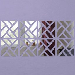 Espelho Decorativo Grande 1,60x0,80M Abstrato Quarto Sala - 7