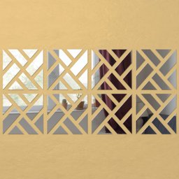 Espelho Decorativo Grande 1,60x0,80M Abstrato Quarto Sala - 5