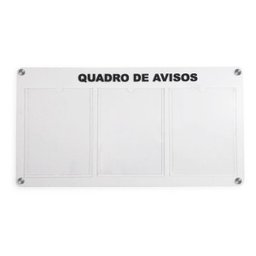Quadro de avisos gestão à vista 3 displays A4 Branco - 1
