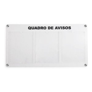 Quadro de avisos gestão à vista 3 displays A4 Branco