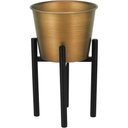 Ver imagem 1 de Octave Cachepô 25x15x15cm Metal Dourado com Suporte