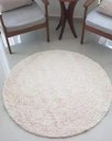 Ver imagem 2 de Tapete Algodão Par Sala/Quarto - Redondo - 1,50 x 1,50 - Cor Cru
