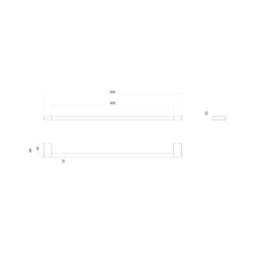 Porta Toalha Barra 60cm Deca You Dark Antracite - 2040.gf104.060.mt - 2