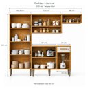 Ver imagem 7 de Cozinha Compacta 9 Portas 1 Gaveta Puxador de Madeira Alana Cinamomo/Off White Espresso Móveis