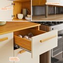 Ver mais imagens de Cozinha Compacta 9 Portas 1 Gaveta Puxador de Madeira Alana Cinamomo/Off White Espresso Móveis