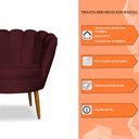 Ver imagem 7 de Poltrona Decorativa Sala de Estar Pétala Veludo Bordô - Montanaris Decor MD MONTANARIS DECOR