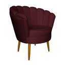 Ver imagem 1 de Poltrona Decorativa Sala de Estar Pétala Veludo Bordô - Montanaris Decor MD MONTANARIS DECOR