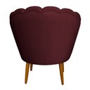 Ver imagem 5 de Poltrona Decorativa Sala de Estar Pétala Veludo Bordô - Montanaris Decor MD MONTANARIS DECOR