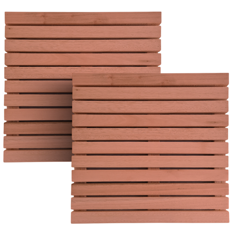 2 Deck Madeira Modular 50x50 Natural Área Interna e Externa