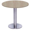 Ver imagem 1 de Mesa Beta Big Inox 75 Cm (alt) Disco Redondo Tampo Mdp Redondo 80 Cm (larg) X 2,50 Cm (alt)