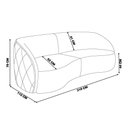 Ver imagem 6 de Sofá 4 Lugares para Sala Living Olimpo 318 Cm M03 Couríssimo Preto Lyam Decor