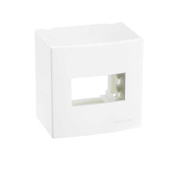 Caixa Versatil Sobrepor Branco - 4x4" 6 Interruptor Simples