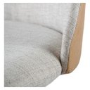 Ver imagem 6 de Poltrona Giratória Mesa Jantar Alto Padrão em Linho e Couríssimo