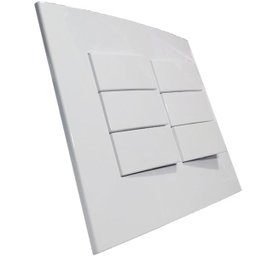 Conjunto 4x4 Linha Sleek Branco Alto brilho - 6 Interruptor paralelo - 1
