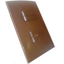 Ver imagem 1 de Conjunto 4x2 Linha Marrom Sleek Alto brilho - 2 interruptores Simples duplo separado