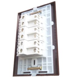 Conjunto 4x2 Linha Marrom Sleek Alto brilho - 3 interruptores Simples duplo - 2