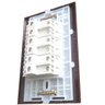 Conjunto 4x2 Linha Marrom Sleek Alto brilho - 3 interruptores Simples duplo - 2