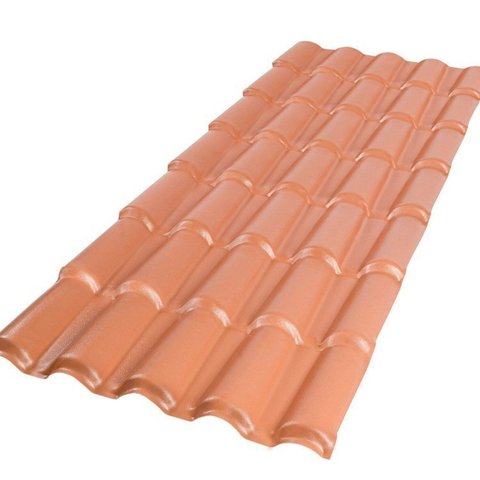 Kit 10 Telha Colonial PVC 3,28X0,86X2,5 mm 5 Ondas Afort