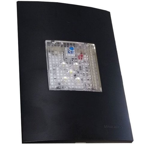 Conjunto 4x2 linha Ebony Clean Acetinado - 1 Luz de Emergência Standard 3 LEDs