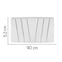 Ver imagem 2 de Painel Estofada Bélgica 90CM Solteiro Courino Branco - D A DECOR