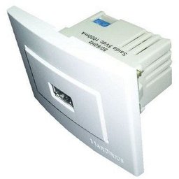 Conjunto para moveis Embutir Branco clean - Tomada Carregador USB 1A - 1