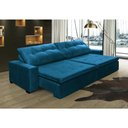 Ver imagem 1 de Sofá Retrátil e Reclinavel Oklahoma 2,12 Mts Com Molas e Pillow no Assento Azul-WS