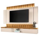 Ver imagem 2 de Painel Tv 70 Pol 219cm Bancada Suspensa Illusion Off/cinamomo - Hb Móveis