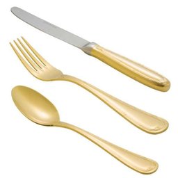 Faqueiro dourado em inox 130 peças Croise Wolff 78144 - 1