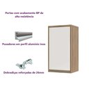 Ver imagem 4 de Armário Cozinha Aéreo de Parede 1 Porta 40 - Módulo Cozinha Mel - Luciane 1307:Pérola Off