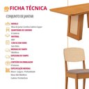 Ver imagem 5 de Mesa Carolina 180 Tampo Mdf Canto Copo 6 Cadeiras Copper Premium Moderna Mobilia