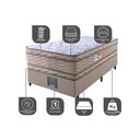 Ver imagem 3 de Cama Box Solteiro Colchão Ortofirm + Box 88x188x71 Double Face Espuma D33 Dourado