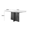 Ver imagem 5 de Conjunto: Mesa de Cozinha Berlim C/ Tampo Madeirado C/ Vidro Canto Curvo 120x80cm e 4 Cadeiras Jade