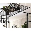 Ver imagem 1 de Suporte Panelas Teto Suspenso Ferro Conchas Colheres 100cm