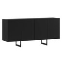 Ver imagem 4 de Aparador Buffet para Sala de Jantar 4 Portas 160cm Pés Industrial Benita N01 Preto - Lyam Decor