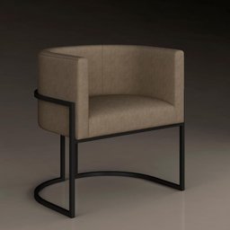 Poltrona Estofada Oregon Preto Fosco/suede Capuccino - M. Arapongas Preto Fosco/suede Capuccino - 3